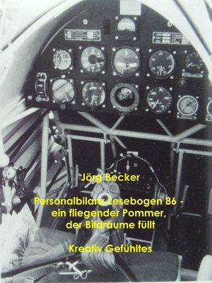 cover image of Personalbilanz Lesebogen 86--ein fliegender Pommer, der Bildräume füllt